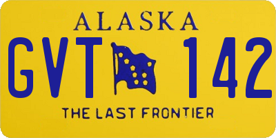 AK license plate GVT142