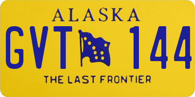 AK license plate GVT144