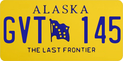 AK license plate GVT145