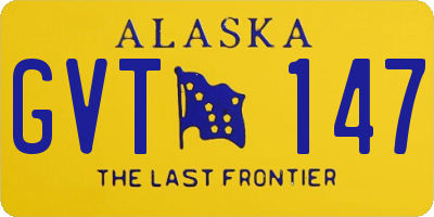 AK license plate GVT147
