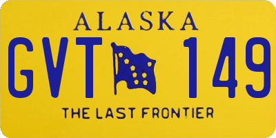 AK license plate GVT149