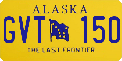 AK license plate GVT150