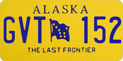 AK license plate GVT152