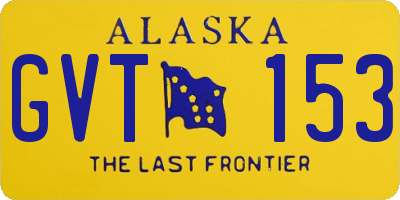 AK license plate GVT153