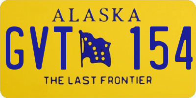 AK license plate GVT154