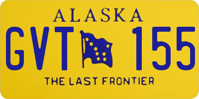 AK license plate GVT155