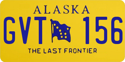 AK license plate GVT156