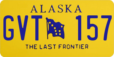 AK license plate GVT157