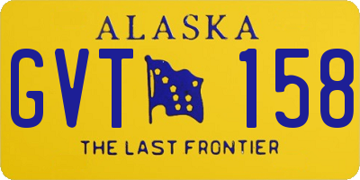 AK license plate GVT158