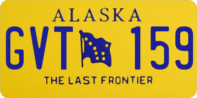 AK license plate GVT159