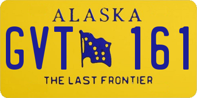 AK license plate GVT161