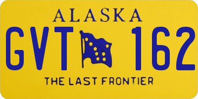 AK license plate GVT162