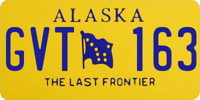 AK license plate GVT163