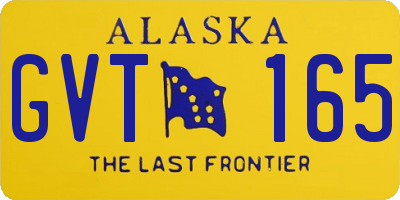 AK license plate GVT165