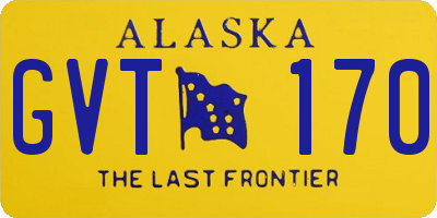 AK license plate GVT170