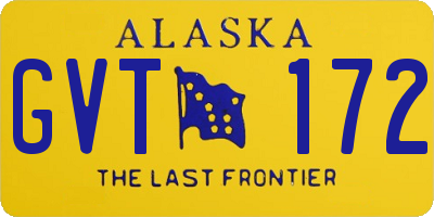 AK license plate GVT172