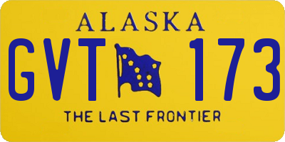 AK license plate GVT173