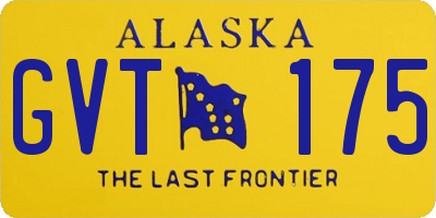 AK license plate GVT175