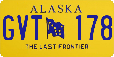 AK license plate GVT178