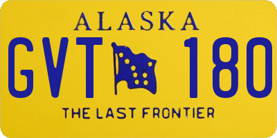 AK license plate GVT180