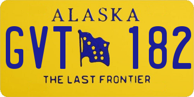 AK license plate GVT182