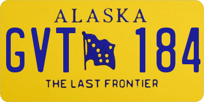 AK license plate GVT184