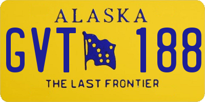 AK license plate GVT188