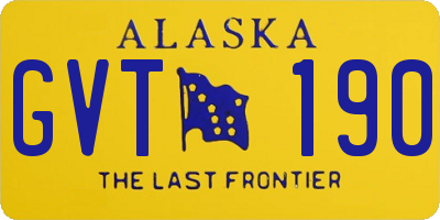 AK license plate GVT190