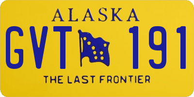 AK license plate GVT191