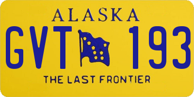 AK license plate GVT193