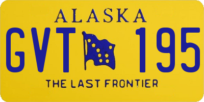 AK license plate GVT195