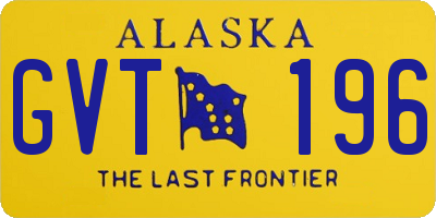 AK license plate GVT196