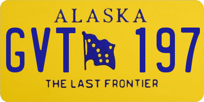 AK license plate GVT197