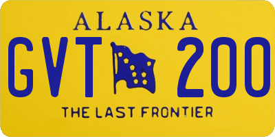 AK license plate GVT200