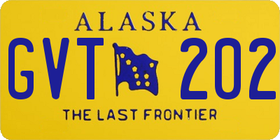 AK license plate GVT202