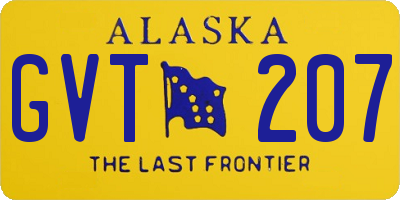 AK license plate GVT207