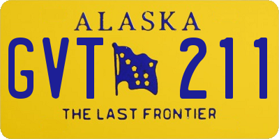 AK license plate GVT211