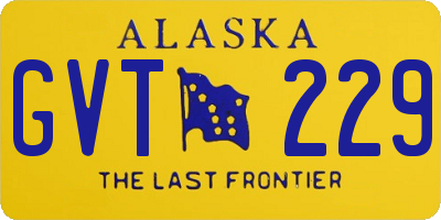 AK license plate GVT229