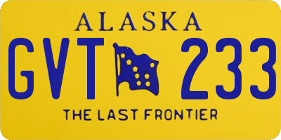 AK license plate GVT233