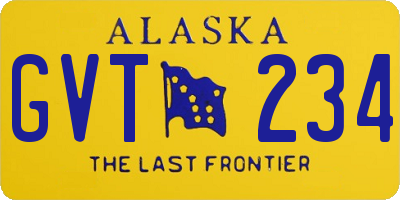 AK license plate GVT234