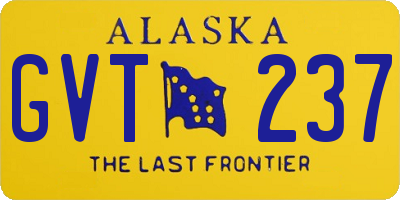 AK license plate GVT237