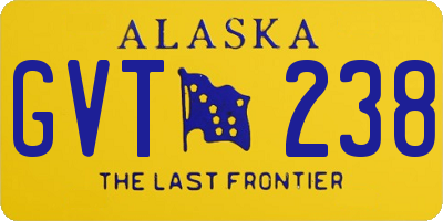 AK license plate GVT238