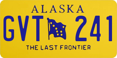 AK license plate GVT241