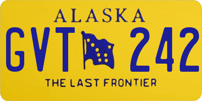 AK license plate GVT242