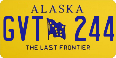 AK license plate GVT244