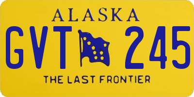 AK license plate GVT245