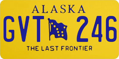 AK license plate GVT246