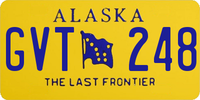 AK license plate GVT248