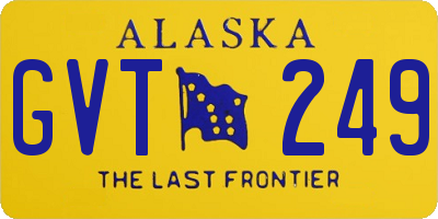 AK license plate GVT249
