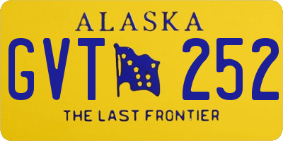 AK license plate GVT252